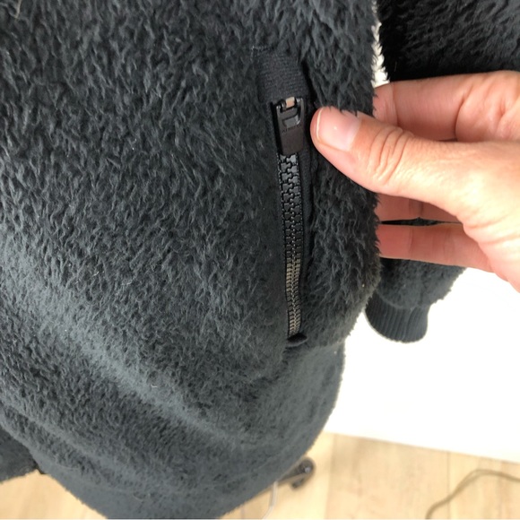 Athleta | Black Fuzzy Fleece Ultra Warm Long Jacket - Picture 3 of 8